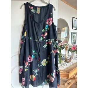 Johnny Was Silk Tank Dress Flowers 💐✨💫